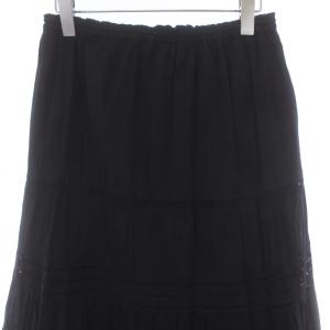 Plage 22AW Antique like lace フレアスカート ロング マキシ レース カットワーク 38 M 黒 ブラック