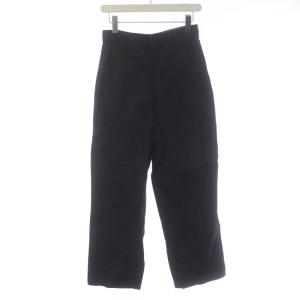 Spick&Span 23SS ガーメントダイシリンダルペインターパンツ ワイド 麻 リネン 38 M 黒 ブラック 23-030-200-21110-2-0