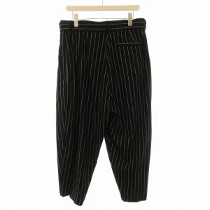 glamb モノトーン MONOTONE プリーツスラックス ベルト 2WAY バギーパンツ ワイド ビッグシルエット 2 S 黒 ブラック