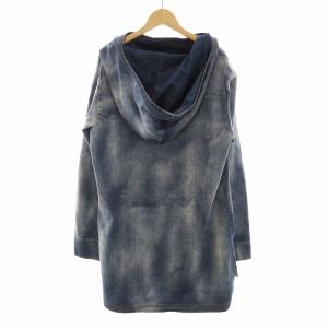 glamb デニムパーカー ジーンズ フーディー プルオーバー ウェルポケット 長袖 2 S 青 ブルー