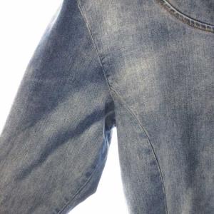 glamb デニムパーカー ジーンズ フーディー プルオーバー ウェルポケット 長袖 2 S 青 ブルー