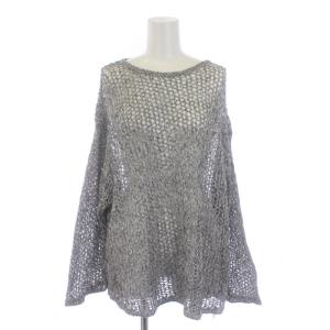 Spick&Span 23SS メッシュニットプルオーバー カットソー 長袖 F 白 ホワイト 黒 ブラック 23080200603010