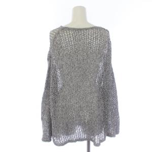 Spick&Span 23SS メッシュニットプルオーバー カットソー 長袖 F 白 ホワイト 黒 ブラック 23080200603010