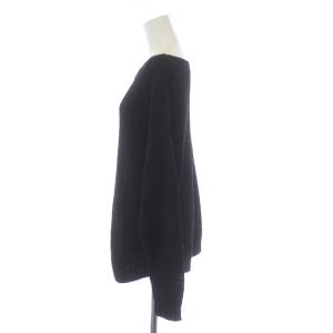 JOURNAL STANDARD L'ESSAGE 24SS テープヤーンクルーネックプルオーバー カットソー ニット 長袖 F 黒 ブラック 24080370000010