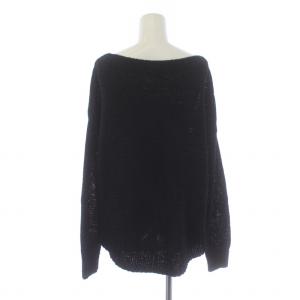 JOURNAL STANDARD L'ESSAGE 24SS テープヤーンクルーネックプルオーバー カットソー ニット 長袖 F 黒 ブラック 24080370000010