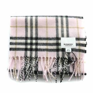 BURBERRY マフラー ストール フリンジ ノバチェック カシミヤ ピンク ブラック ベージュ