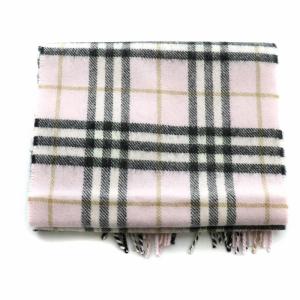BURBERRY マフラー ストール フリンジ ノバチェック カシミヤ ピンク ブラック ベージュ