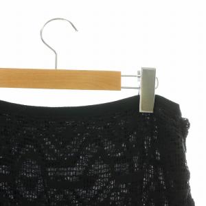 Plage R’IAM 23SS レーススカート ロング マキシ フレア 38 M 黒 ブラック 23060922602010