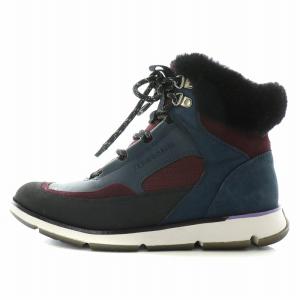 ゼログランド ZEROGRAND レザーハイカー ショートブーツ レースアップ スエード ボア 6 23.0cm