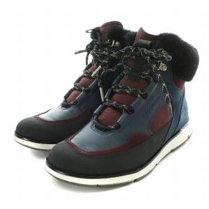 COLE HAAN ゼログランド ZEROGRAND レザーハイカー ショートブーツ レースアップ スエード ボア 6 23.0cm
