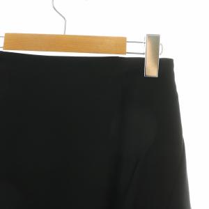 ENFOLD コクーンスカート ひざ丈 アシンメトリー タック 36 S 黒 ブラック /NW25