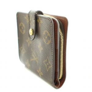 LOUIS VUITTON モノグラム コンパクトジップ 二つ折り財布 ブラウン M61667