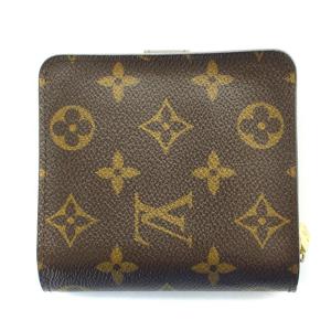 LOUIS VUITTON モノグラム コンパクトジップ 二つ折り財布 ブラウン M61667