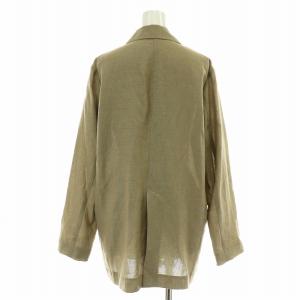 Plage R’IAM 22SS テーラードジャケット ダブル 麻 リネン混 36 S ベージュ 22010922604220