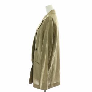 Plage R’IAM 22SS テーラードジャケット ダブル 麻 リネン混 36 S ベージュ 22010922604220