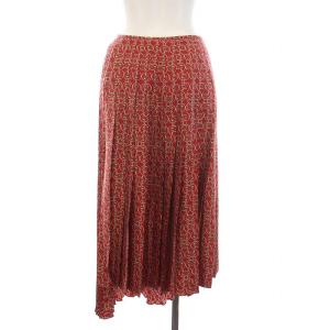 FENDI ラップ スカート プリーツ 38 レッド