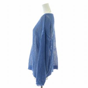 Plage R'IAM 24SS テープヤーンメッシュプルオーバー ニット セーター 長袖 クルーネック ドロップショルダー