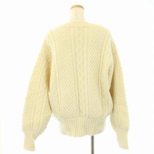 Plage 23AW アランショートプルオーバー ニット セーター 長袖 白 アイボリー 23080922523040