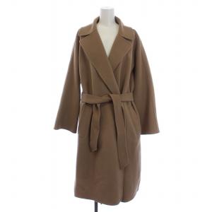 近年モデル クチートアマーノ ウール ダブルフェイス ロングコート 2WAY I40 ベージュ