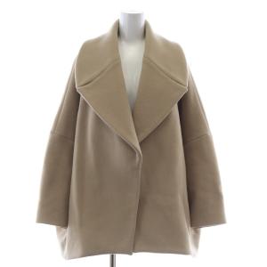 オーバーカラーフォルムコート アウター ショート丈 ウール 2 M ベージュ /BB