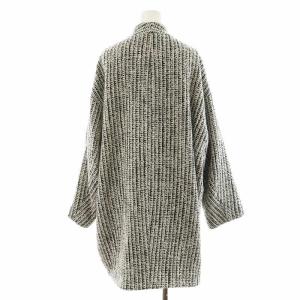 JOURNAL STANDARD L'ESSAGE 23AW SUPER140S GIOLICA コクーンコート F ブラック ホワイト