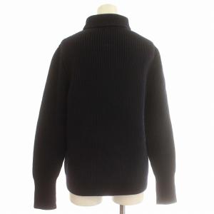 Andersen-Andersen ニット ハイネック ウール リブニット セーター 長袖 XS ネイビー 紺 /G