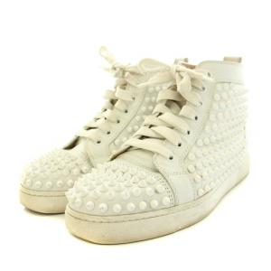 Christian Louboutin ルイススパイクス Louis Spikes スニーカー シューズ ハイカット スタッズ レザー 36.5