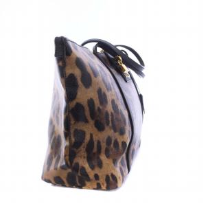 DOLCE&GABBANA トートバッグ ハンドバッグ レオパード ヒョウ柄 茶 ブラウン