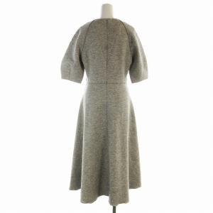 DRESSTERIOR スウェットワンピース ロング プルオーバー 半袖 38 M グレー