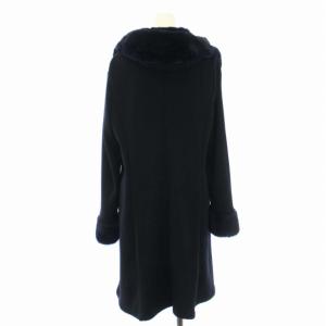 M'S GRACY ガウンコート ボンバーヒート コーディガン カーディガン フード ミドル丈 ロング 40 L 黒 ブラック CR-724527