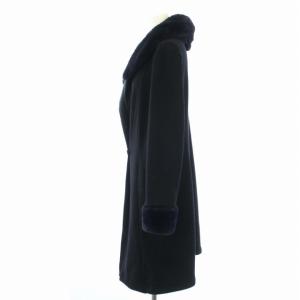 M'S GRACY ガウンコート ボンバーヒート コーディガン カーディガン フード ミドル丈 ロング 40 L 黒 ブラック CR-724527