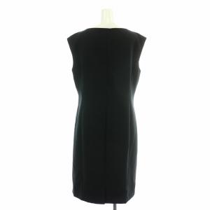 MAX MARA WEEKEND LINE タイトワンピース ひざ丈 ツイード ノースリーブ 切替 50 XXXXL 黒 ブラック 白 ホワイト /NW21