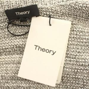 Theory 20SS SIGNAC VNECK CARDI カーディガン ニット レーヨン 長袖 S 白 グレー /G