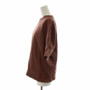MHL. 20SS NATURAL DYE LIGHT JERSEY Tシャツ カットソー 半袖 2 M 茶 ブラウン ワイン 5950168511