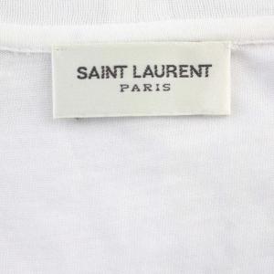 SAINT LAURENT PARIS Tシャツ 半袖 ロゴ カットソー XS 白 ホワイト /G
