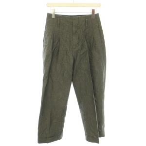 22SS リネンコットン LINEN COTTON スラックス ワイドパンツ ジップフライ 麻 リネン