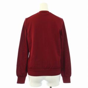 COMME des GARCONS COMME des GARCONS コムコム AD2018 カーディガン ニット 長袖 薄手 クルーネック S 赤 レッド RC-N511