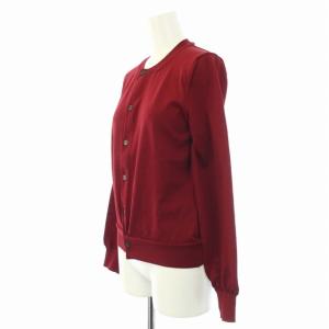 COMME des GARCONS COMME des GARCONS コムコム AD2018 カーディガン ニット 長袖 薄手 クルーネック S 赤 レッド RC-N511