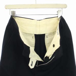 COMME des GARCONS COMME des GARCONS コムコム AD2015 裾ダブル ウールギャバジン パンツ スラックス S 黒 ブラック RP-P011
