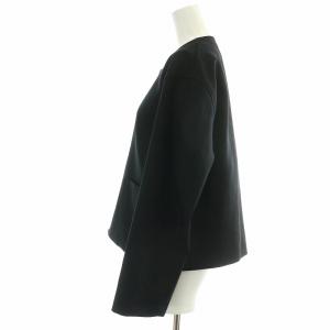 Tao AD2019 ノーカラージャケット 裏地水玉 ドット ウール M ブラック TC-J100