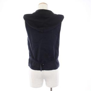 DIOR HOMME 10AW フード付き ベスト ジレ 切替 46 S 黒 ブラック 0E316070559