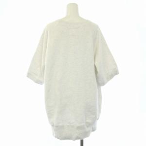 TOUJOURS スウェット トレーナー オーバーサイズ 半袖 F 白 ホワイト /TK