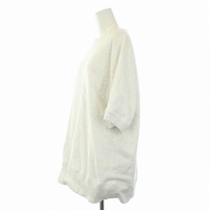 TOUJOURS スウェット トレーナー オーバーサイズ 半袖 F 白 ホワイト /TK