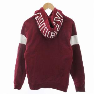 AVIREX スウェットパーカー プルオーバー フーディー 刺繍 M 赤 レッド 6193478