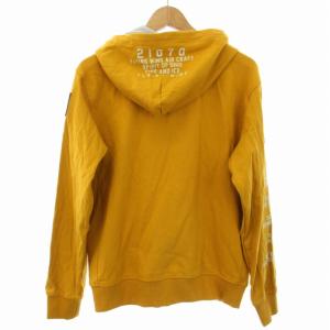 AVIREX Full ZIPUP Parka B-2 SPIRIT ジップアップパーカー ロゴ プリント 長袖 M 黄色 マスタード 6103394