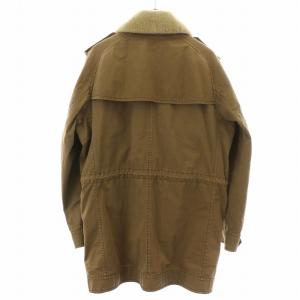 BURBERRY LONDON ステンカラーコート スプリング ミドル ジップアップ シングル ヌートリアファー ボア 裏地ノバチェック ライナー付き 中綿