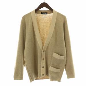 Salvatore Ferragamo ニットカーディガン 長袖 Vネック ウール M ベージュ