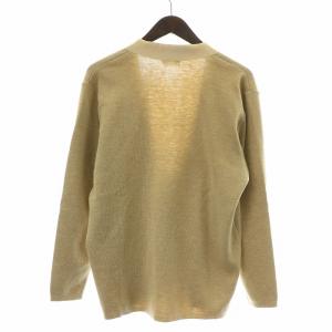 Salvatore Ferragamo ニットカーディガン 長袖 Vネック ウール M ベージュ