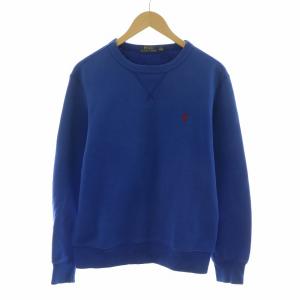 POLO RALPH LAUREN スウェット トレーナー ポニー ロゴ刺繍 長袖 裏起毛 S 青 ブルー