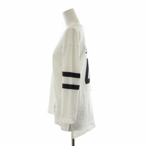 AMERICANA Tシャツ カットソー ロンT 七分袖 バックプリント XXS 白 ホワイト